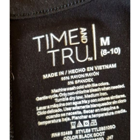 Time and Thru Womens Black Dress Size Medium Size 8-10 Stretch Sleeveless Autumn - Picture 9 of 12